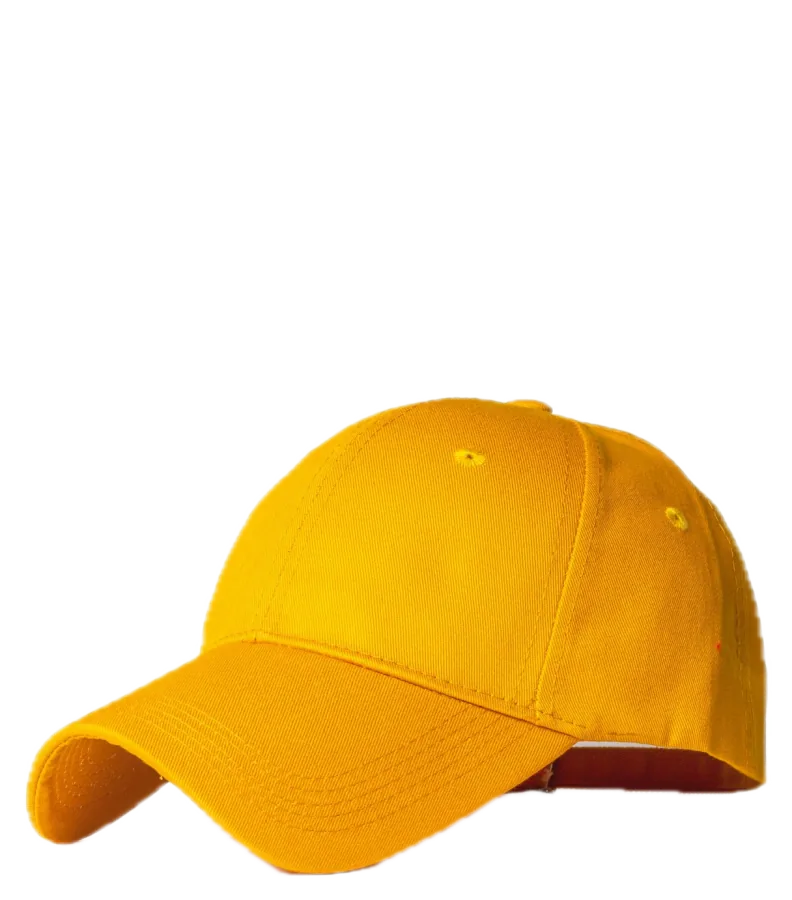 Boné amarelo de aba curva